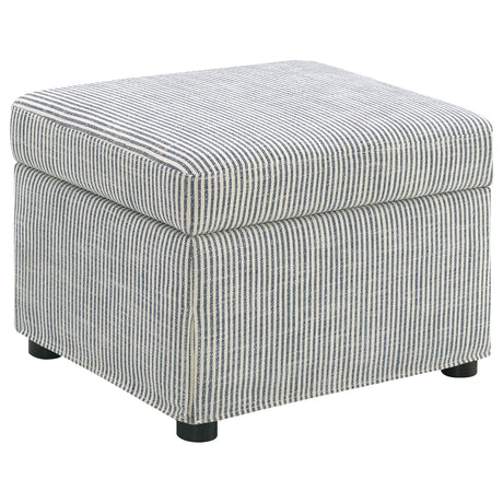 Winter Sloped Arm Swivel Accent Chair & Lift-Top Storage Ottoman - Storage Ottoman