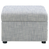 Winter Sloped Arm Swivel Accent Chair & Lift-Top Storage Ottoman - Transitional Grey Fabric – view 18