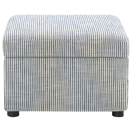 Winter Sloped Arm Swivel Accent Chair & Lift-Top Storage Ottoman - Transitional Grey Fabric – view 18
