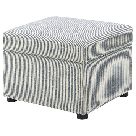 Winter Sloped Arm Swivel Accent Chair & Lift-Top Storage Ottoman - Transitional Grey Fabric – view 19