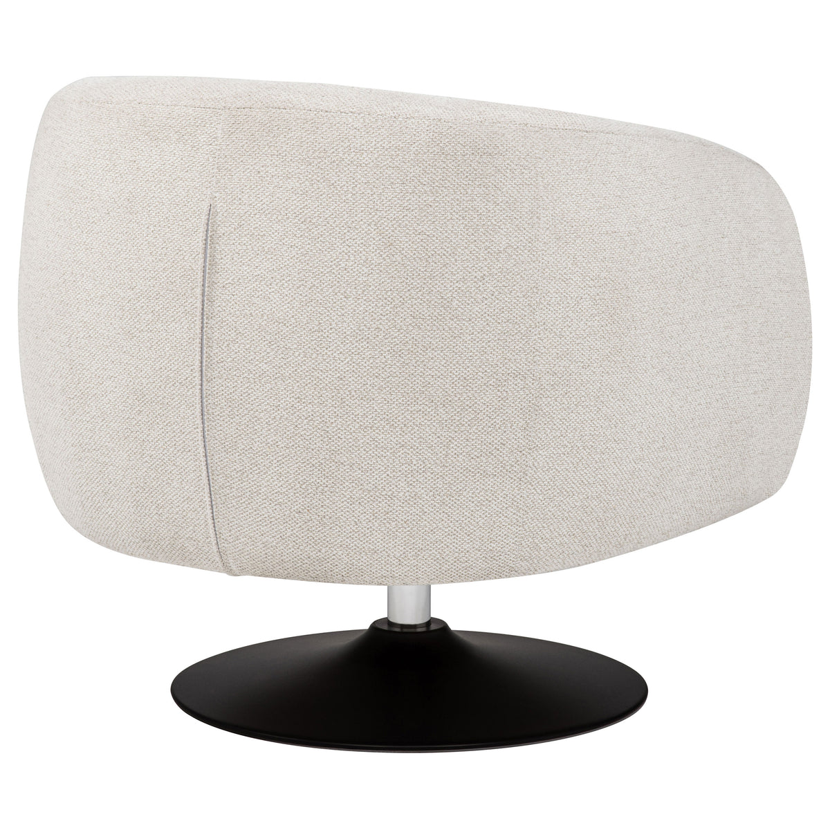 Dave Barrel Back Swivel Accent Chair - Beige Boucle on Matte Black Pedestal Base – view 8
