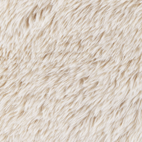 Fitzroy Faux Fur Accent Chair with Solid Wood Arms - Plush Latte Lounge Chair – view 9