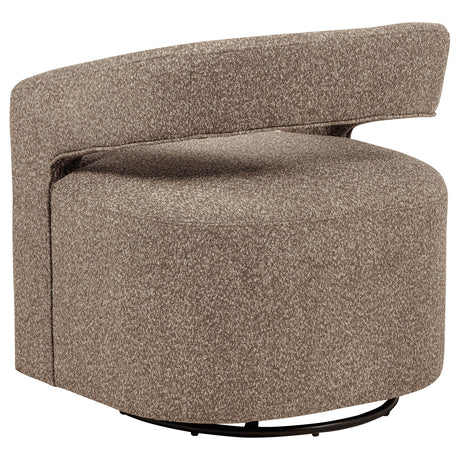 Westhill Boucle Swivel Accent Chair - Rounded Barrel Back in Rocky Road Brown – view 5