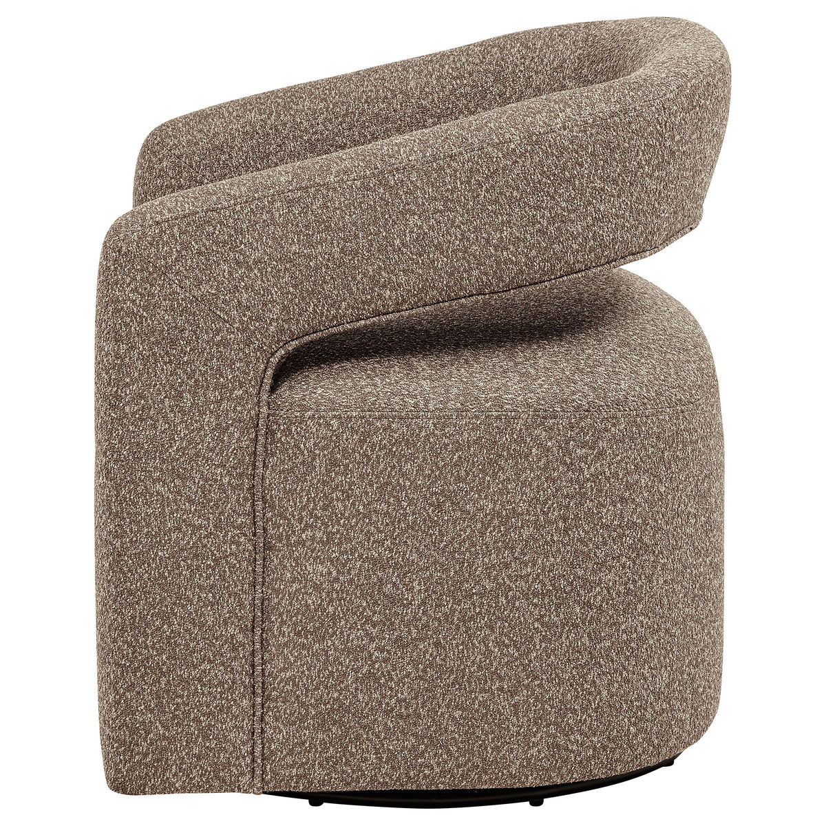 Westhill Boucle Swivel Accent Chair - Rounded Barrel Back in Rocky Road Brown – view 6