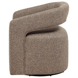 Westhill Boucle Swivel Accent Chair - Rounded Barrel Back in Rocky Road Brown – view 6