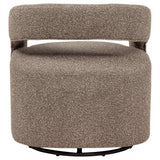 Westhill Boucle Swivel Accent Chair - Rounded Barrel Back in Rocky Road Brown – view 7