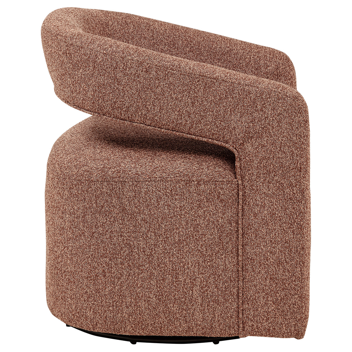 Westhill Swivel Accent Chair - Curved Barrel Back in Berry Boucle – view 9