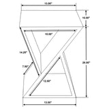 Lily Reclaimed Wood Accent Side Table - Geometric Hourglass Design in Natural – view 7