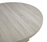 Timbria 42" Round Transitional Dining Table, Ideal for Kitchen or Dining Room Spaces in Oak/Grey - detail view