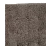 Umeria Upholstered Bed Frame with 53" Tall Headboard, King, Button Tufted Headboard and Footboard… - back view