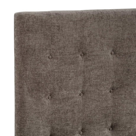 Umeria Upholstered Bed Frame with 53" Tall Headboard, King, Button Tufted Headboard and Footboard… - back view
