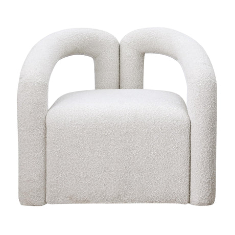 Addie Accent Chair in Cream - detail view