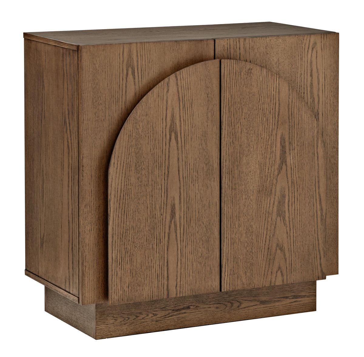 Questa 31" Scandinavian Mid Century 2-Door Wood Grain Cabinet