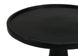 Ixia Round Solid Mango Wood Accent Side Table - Sculpted Pedestal Base in Natural or Black Stain – view 10