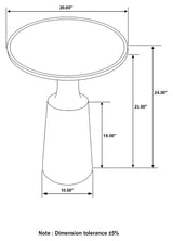 Ixia Round Solid Mango Wood Accent Side Table - Sculpted Pedestal Base in Natural or Black Stain – view 11