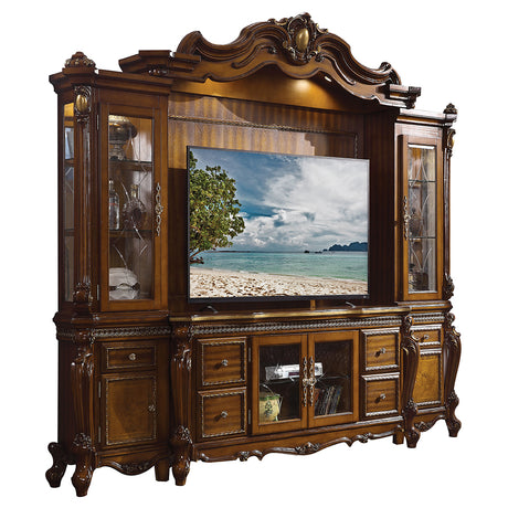 Picardy Entertainment Center, Fireplace, Mirror & Bench