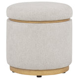 Remuda Round Boucle Storage Ottoman