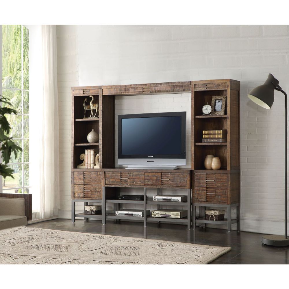 Andria Entertainment Center & Beveled Mirror
