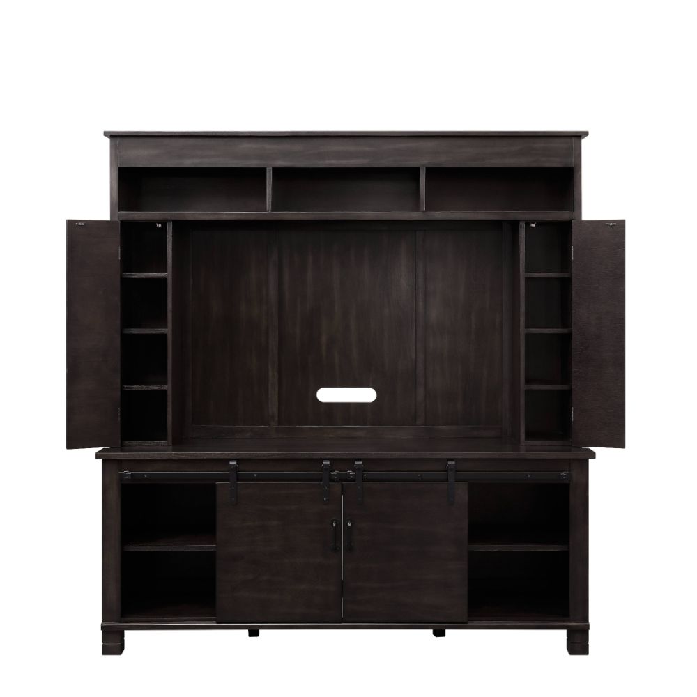 Apison Farmhouse Entertainment Center with LED Electric Fireplace