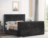 Yureya Upholstered Modern Platform Bed Frame with Hidden TV Lift Storage, California King… - front view