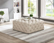 Sherlyn Square Ottoman in Green Velvet