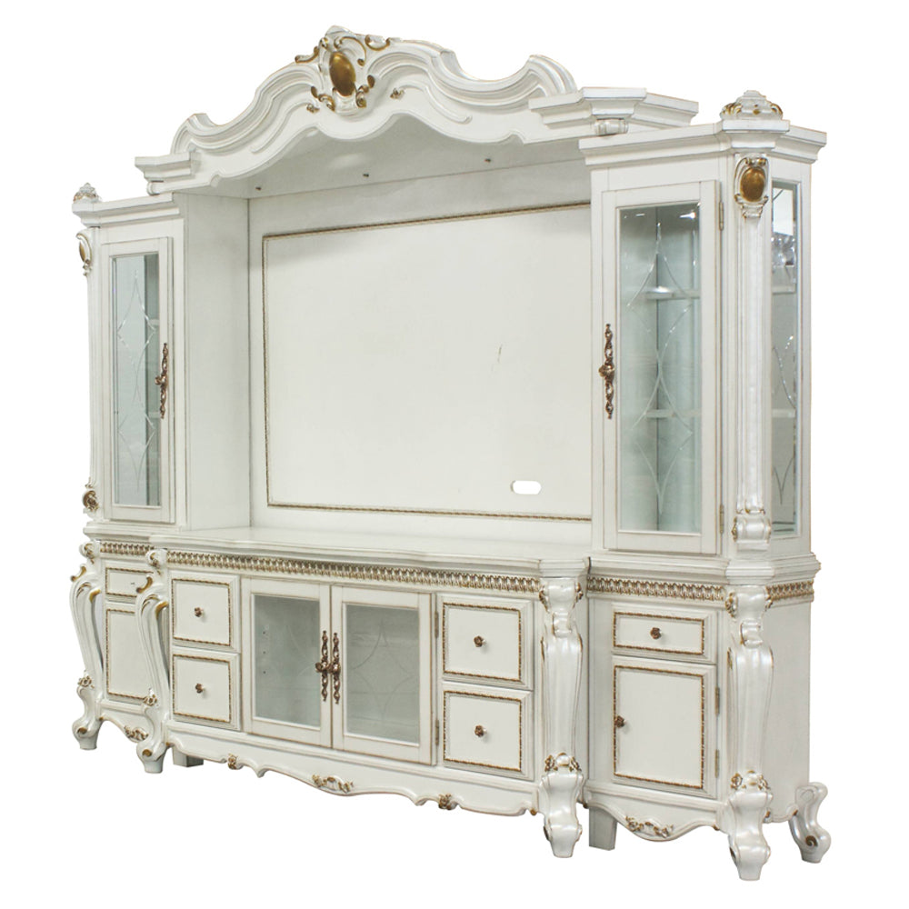 Picardy Entertainment Center, Fireplace, Mirror & Bench