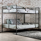 Olga Industrial Metal Bunk Beds - Triple Twin, Triple Full, Full over Full or Queen over Queen in Antique Black - 918fe316c29ad4abc68c9439875a60a4918ede84_CM_BK913QQ_1
