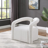 Addie Accent Chair in Cream - front view