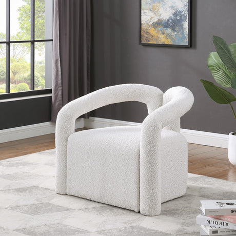 Addie Accent Chair in Cream - front view
