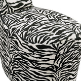 Tristam 40" Modern Glam High Heel Lounge Chair in Zebra - front view