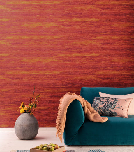 Galerie Energy Grasscloth Red EN Wallpaper