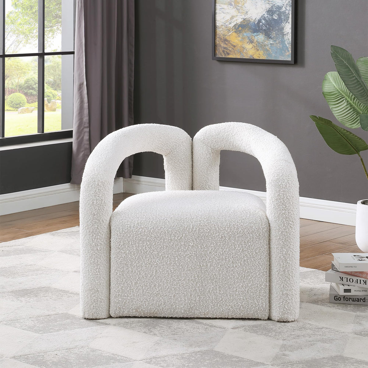 Addie Accent Chair in Cream - room setting