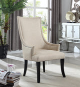 Audrey Fabric Accent Chair in Beige - front view