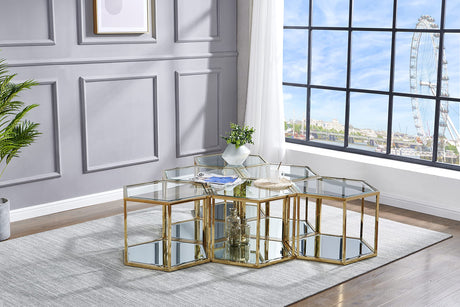 Coffee Table in Gold - side view