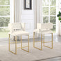 Leonard 36" Velvet Counter Height Stool - front view