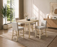 Corondo Square Mid-Century Modern 5-Piece Counter Height Set - front view