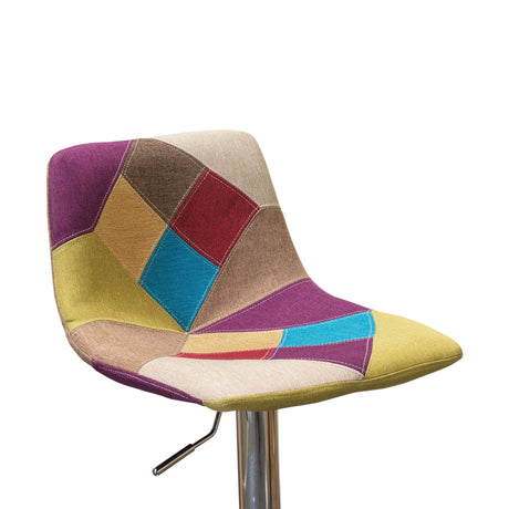 Dahlia Multi Color Adjustable Swivel Bar Stool - side view