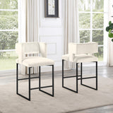 Leonard 36" Velvet Counter Height Stool - front view