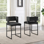 Leonard 36" Velvet Counter Height Stool - front view