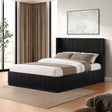 Quintet 89" Long Modern Fluted Platform Eastern King Bed Frame - front view