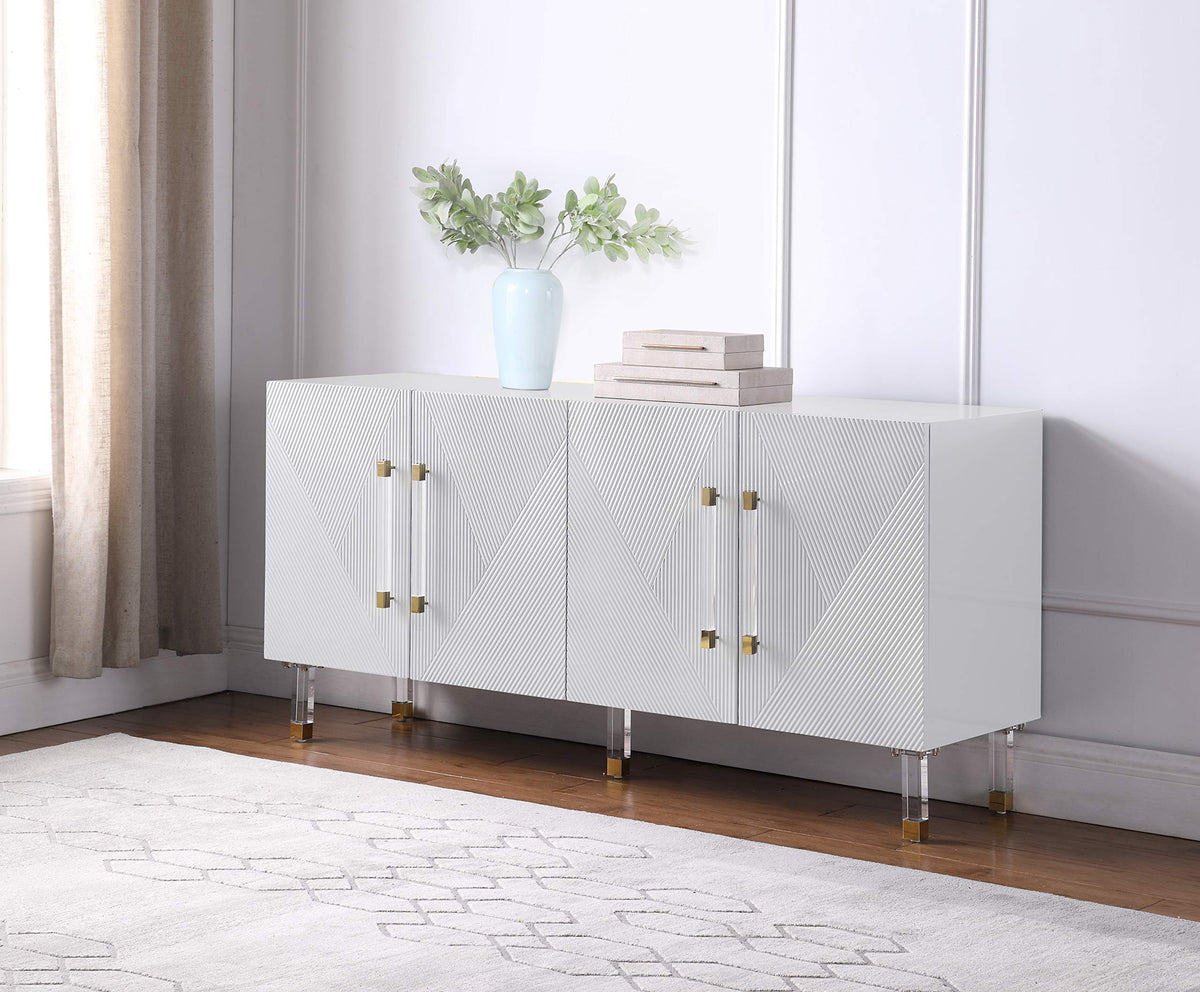 Tyrell New Sideboard in White - front view