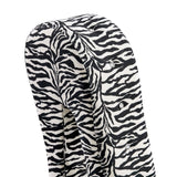 Tristam 40" Modern Glam High Heel Lounge Chair in Zebra - close-up