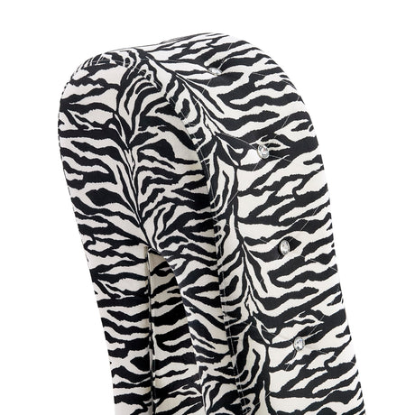 Tristam 40" Modern Glam High Heel Lounge Chair in Zebra - close-up