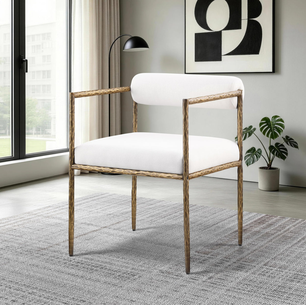 Rocento Modern Industrial Dining Chairs - front view