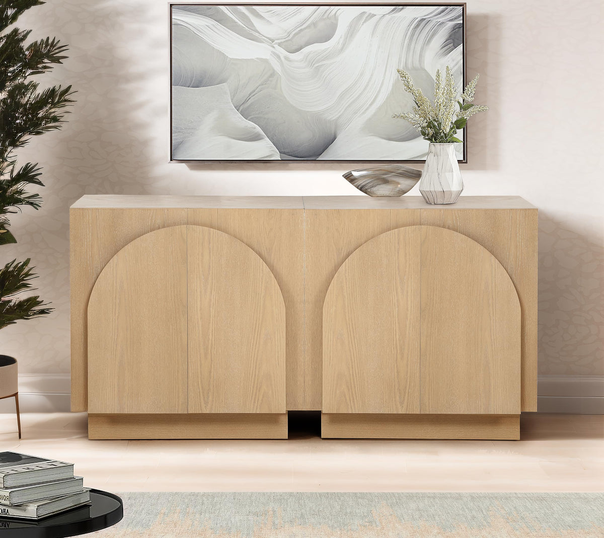 Questa 2-Door Cabinet in Light Oak