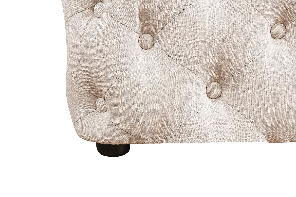 Sherlyn Square Ottoman in Green Velvet