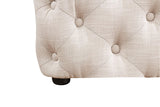 Sherlyn Square Ottoman in Green Velvet
