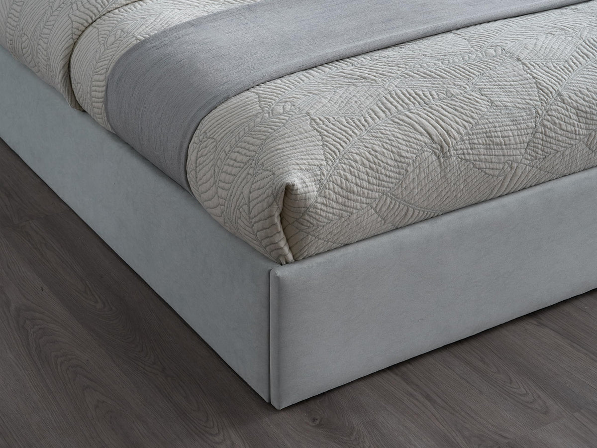 Denver Modern Upholstered Platform Bed Frame, Eastern King, Contemporary Bedroom Collection in… - detail view