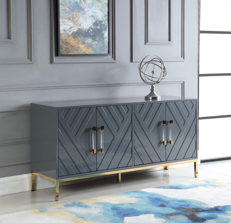 Tamari High Gloss Lacquer Sideboard/Buffet in Grey