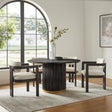 Tapelle 51" Round Storage Dining Table - front view